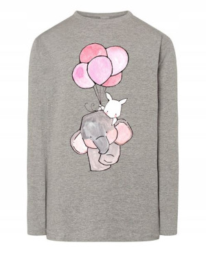 Walentynki Longsleeve męski Słonik Balony r.M