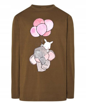 Walentynki Longsleeve męski Słonik Balony r.XS