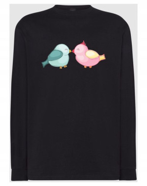 Walentynki Longsleeve nadruk Gołąbki Miłość r.3XL