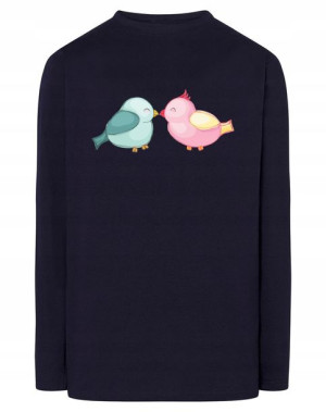 Walentynki Longsleeve nadruk Gołąbki Miłość r.L