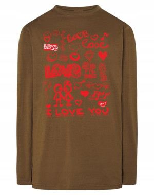 Walentynki Longsleeve nadruk Love Miłość r.3XL