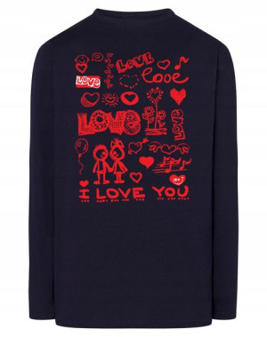 Walentynki Longsleeve nadruk Love Miłość r.M