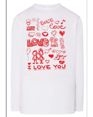 Walentynki Longsleeve nadruk Love Miłość r.XXL
