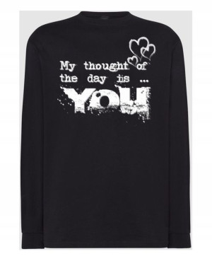 Walentynki Longsleeve nadruk Myślę o Tobie r.L