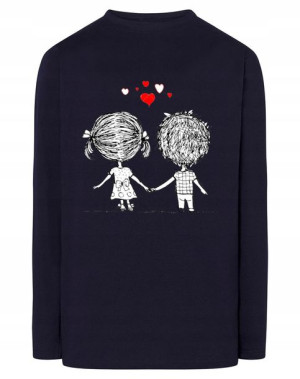 Walentynki Longsleeve nadruk Para Miłość r.XS