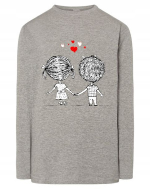 Walentynki Longsleeve nadruk Para Miłość r.XS