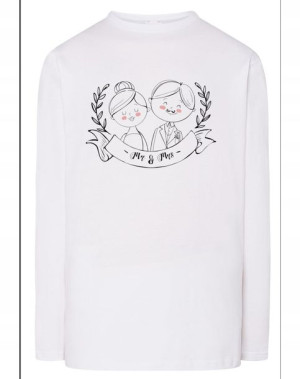 Walentynki Longsleeve nadruk Para Mr Mrs r.5XL