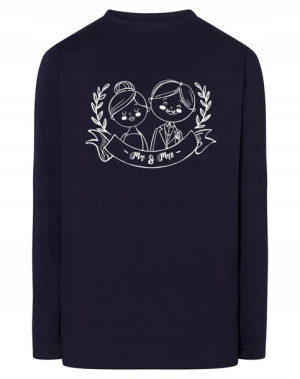 Walentynki Longsleeve nadruk Para Mr Mrs r.XXL