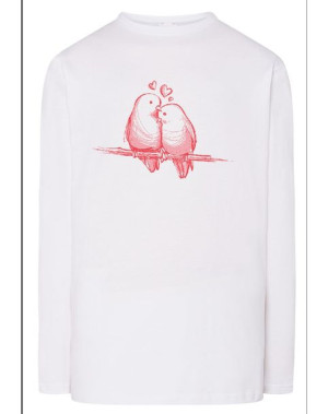Walentynki Longsleeve nadruk Ptaki Miłość r.5XL