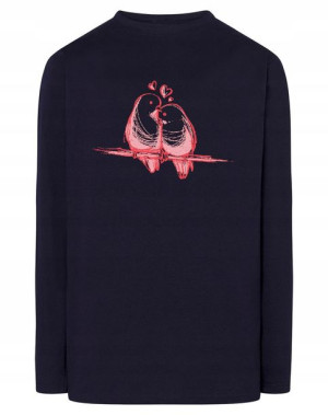 Walentynki Longsleeve nadruk Ptaki Miłość r.S