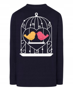 Walentynki Longsleeve nadruk Ptaszki Miłość r.5XL