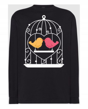 Walentynki Longsleeve nadruk Ptaszki Miłość r.XL
