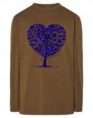 Walentynki Longsleeve nadruk Serca Drzewo r.3XL