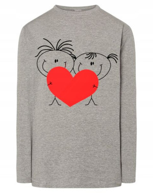 Walentynki Longsleeve nadruk Serce Miłość r.S
