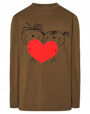 Walentynki Longsleeve nadruk Serce Miłość r.XS