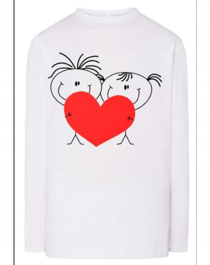 Walentynki Longsleeve nadruk Serce Miłość r.XXL