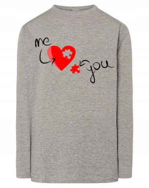 Walentynki Longsleeve nadruk Ty i Ja Miłość r.XS