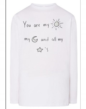 Walentynki Prezent Longsleeve męski nadruk r.XL