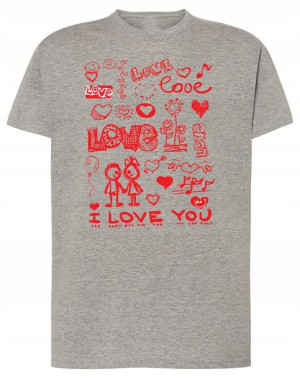 Walentynki Prezent T-Shirt męski Miłość Love r.5XL