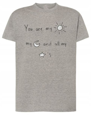 Walentynki Prezent T-Shirt męski nadruk napisy XL