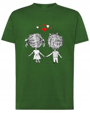 Walentynki Prezent T-Shirt męski Para Miłość r.4XL