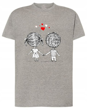 Walentynki Prezent T-Shirt męski Para Miłość r.L