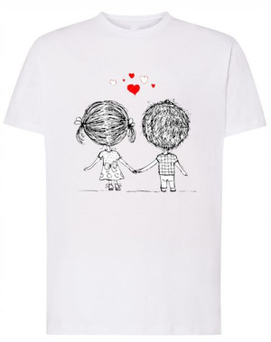 Walentynki Prezent T-Shirt męski Para Miłość r.S