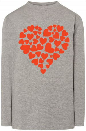 Walentynki Serce Bluza Longsleeve Nadruk r.L