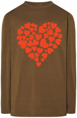 Walentynki Serce Bluza Longsleeve Nadruk r.XS