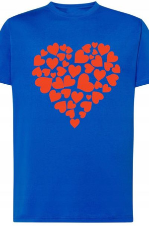 Walentynki Serce Modny T-Shirt Nadruk r.4XL