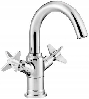 Bateria umywalkowa z korkiem Deante TEMISTO chrom