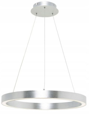 Lampa wiszaca srebrna LED okragla sufitowa