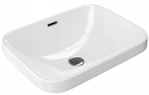 umywalka wpuszczana w blat ceramiczna biala