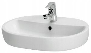Umywalka nablatowa owalna 60 cm Cersanit CASPIA