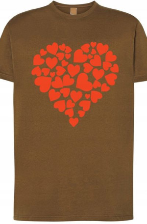 Walentynki Serce Modny T-Shirt Nadruk r.S