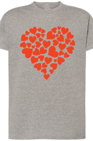 Walentynki Serce Modny T-Shirt Nadruk r.XS