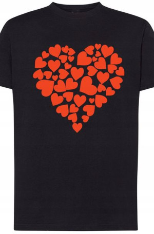 Walentynki Serce Modny T-Shirt Nadruk r.XXL