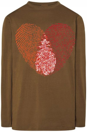 Walentynki Serce Nadruk Longsleeve Odciski r.L