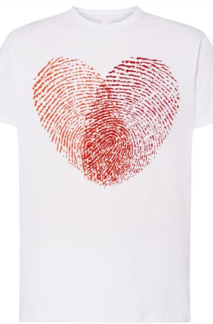 Walentynki Serce T-Shirt Odcisk Nadruk r.XL
