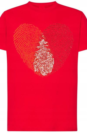 Walentynki Serce T-Shirt Odcisk Nadruk r.XS