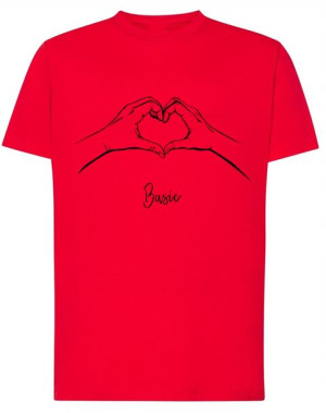 Walentynki T-Shirt męski Basic Love MIŁOŚĆ r.M