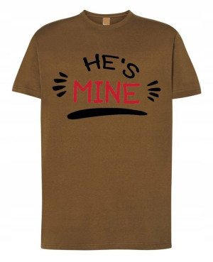 Walentynki T-Shirt męski dla Par He’s Mine Mój L