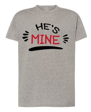 Walentynki T-Shirt męski dla Par He’s Mine Mój M