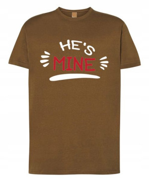 Walentynki T-Shirt męski dla Par He’s Mine Mój S