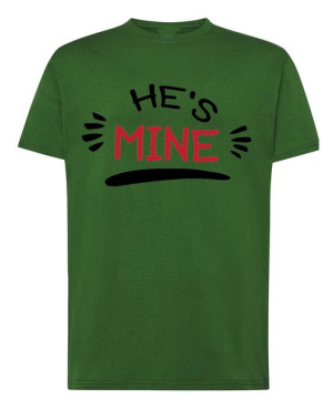 Walentynki T-Shirt męski dla Par He’s Mine Mój S