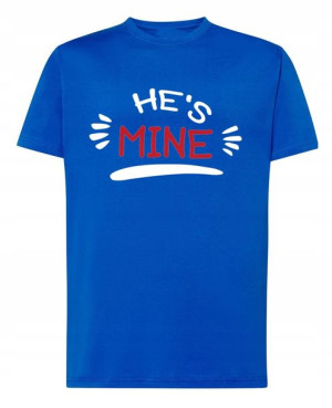Walentynki T-Shirt męski dla Par He’s Mine Mój XS