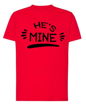Walentynki T-Shirt męski dla Par He’s Mine Mój XS