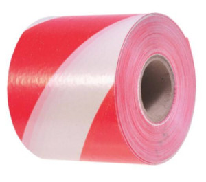 Taśma Ostrzegawcza 80mm x 100m Czerwono-Biały Marrob
