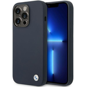 Etui BMW BMHCP14LSILNA Apple iPhone 14 Pro granatowy/navy Silicone Metal Lo