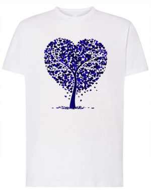 Walentynki T-Shirt męski nadruk Drzewo Serca r.L